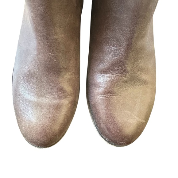 Franco Sarto Women’s Size 9.5 Ankle Booties Brown Leather with Side Zippers - Picture 12 of 12